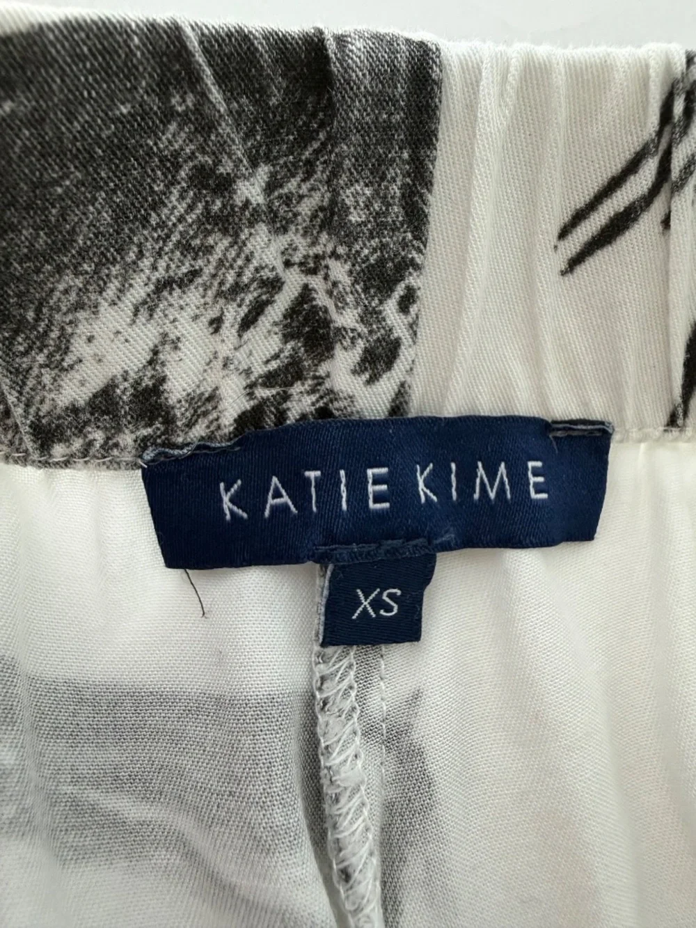 Katie Kime Marfa TX Toille Graphic Pajama Pants S Black White Cotton Western